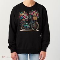 Bicycle Flower Basket Inspire Bloom Succeed Women's Sweatshirt thumb 0