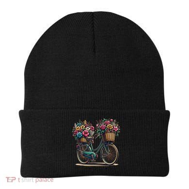 Bicycle Flower Basket Inspire Bloom Succeed Beanie