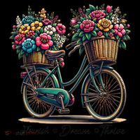 Bicycle Flower Basket Inspire Bloom Succeed Women's Hoodie thumb 2
