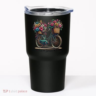 Bicycle Flower Basket Inspire Bloom Succeed Tumbler