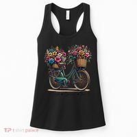 Bicycle Flower Basket Inspire Bloom Succeed Women's Tank Top thumb 0