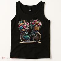 Bicycle Flower Basket Inspire Bloom Succeed Tank Top thumb 2