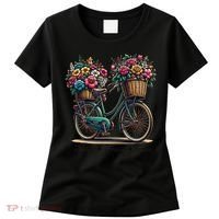 Bicycle Flower Basket Inspire Bloom Succeed Women's T-Shirt thumb 0
