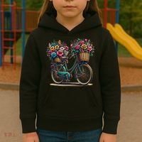 Bicycle Flower Basket Inspire Bloom Succeed Kids Hoodie thumb 3