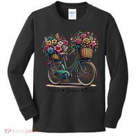 Bicycle Flower Basket Inspire Bloom Succeed Kids Long Sleeve Shirt thumb 0