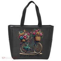 Bicycle Flower Basket Inspire Bloom Succeed Tote Bag thumb 0