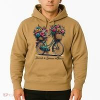 Bicycle Flower Basket Inspire Bloom Succeed Hoodie thumb 2