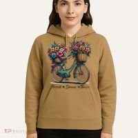 Bicycle Flower Basket Inspire Bloom Succeed Hoodie thumb 5
