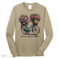 Bicycle Flower Basket Inspire Bloom Succeed Long Sleeve Shirt thumb 0