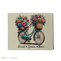 Bicycle Flower Basket Inspire Bloom Succeed Mousepad thumb 0
