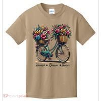 Bicycle Flower Basket Inspire Bloom Succeed Kids T-Shirt thumb 0