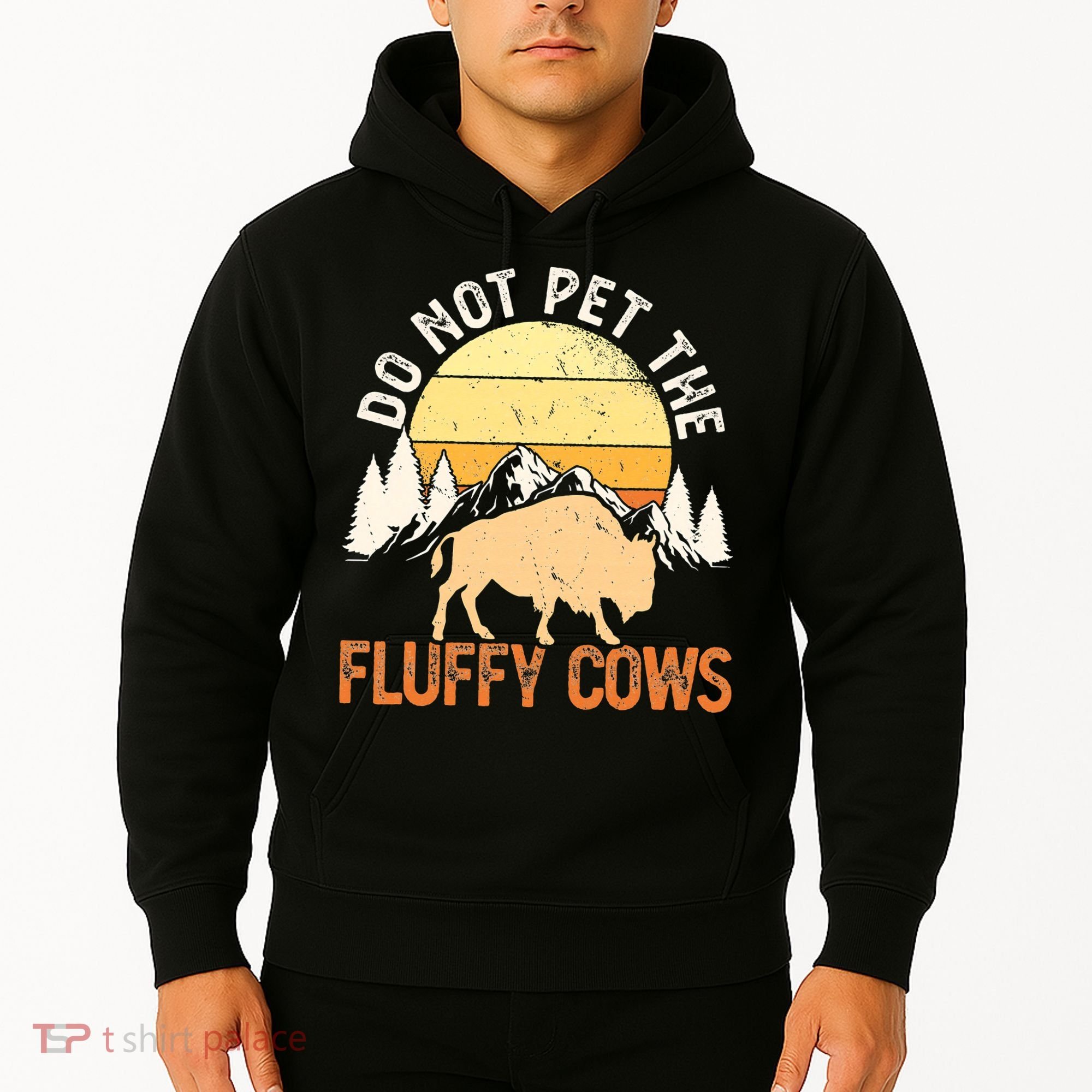 Buffalo Funny Bison Do Not Pet The Fluffy Cows Hoodie