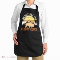 Buffalo Funny Bison Do Not Pet The Fluffy Cows Apron thumb 2