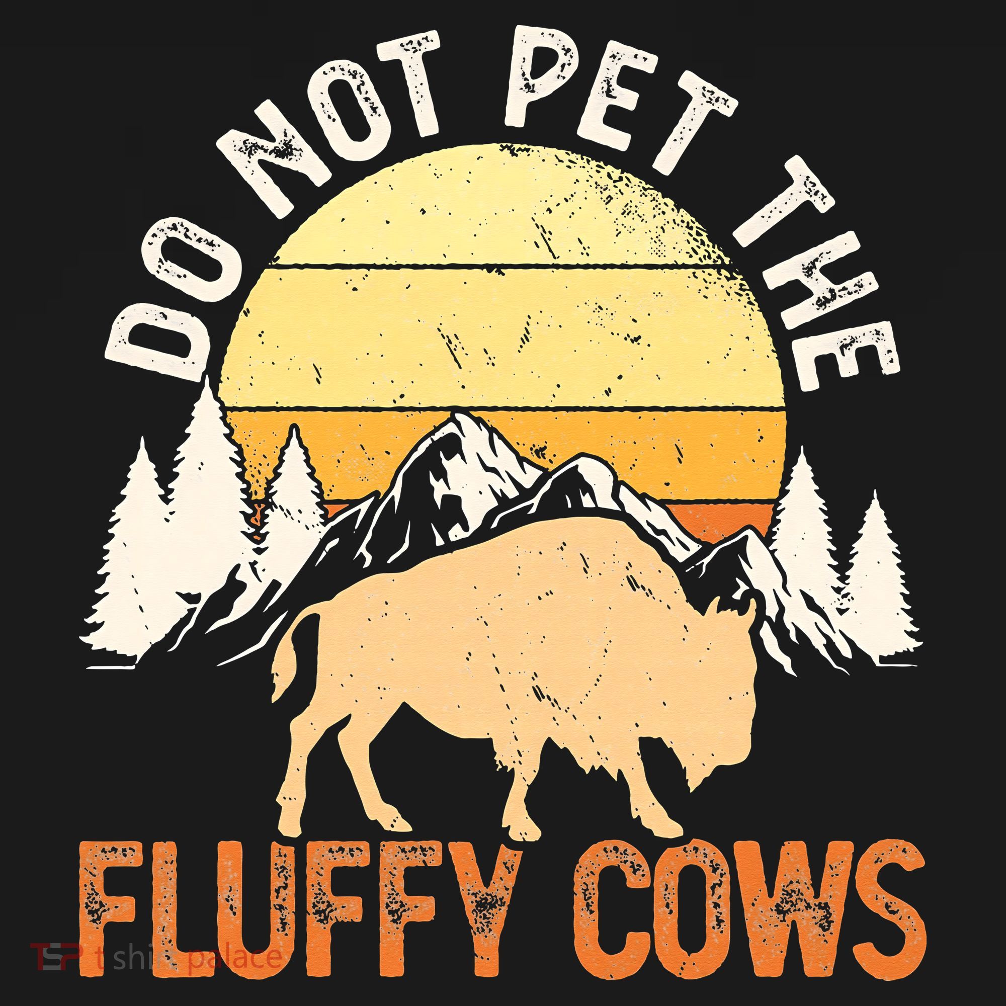 Buffalo Funny Bison Do Not Pet The Fluffy Cows Apron