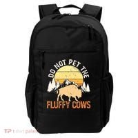 Buffalo Funny Bison Do Not Pet The Fluffy Cows Backpack thumb 0