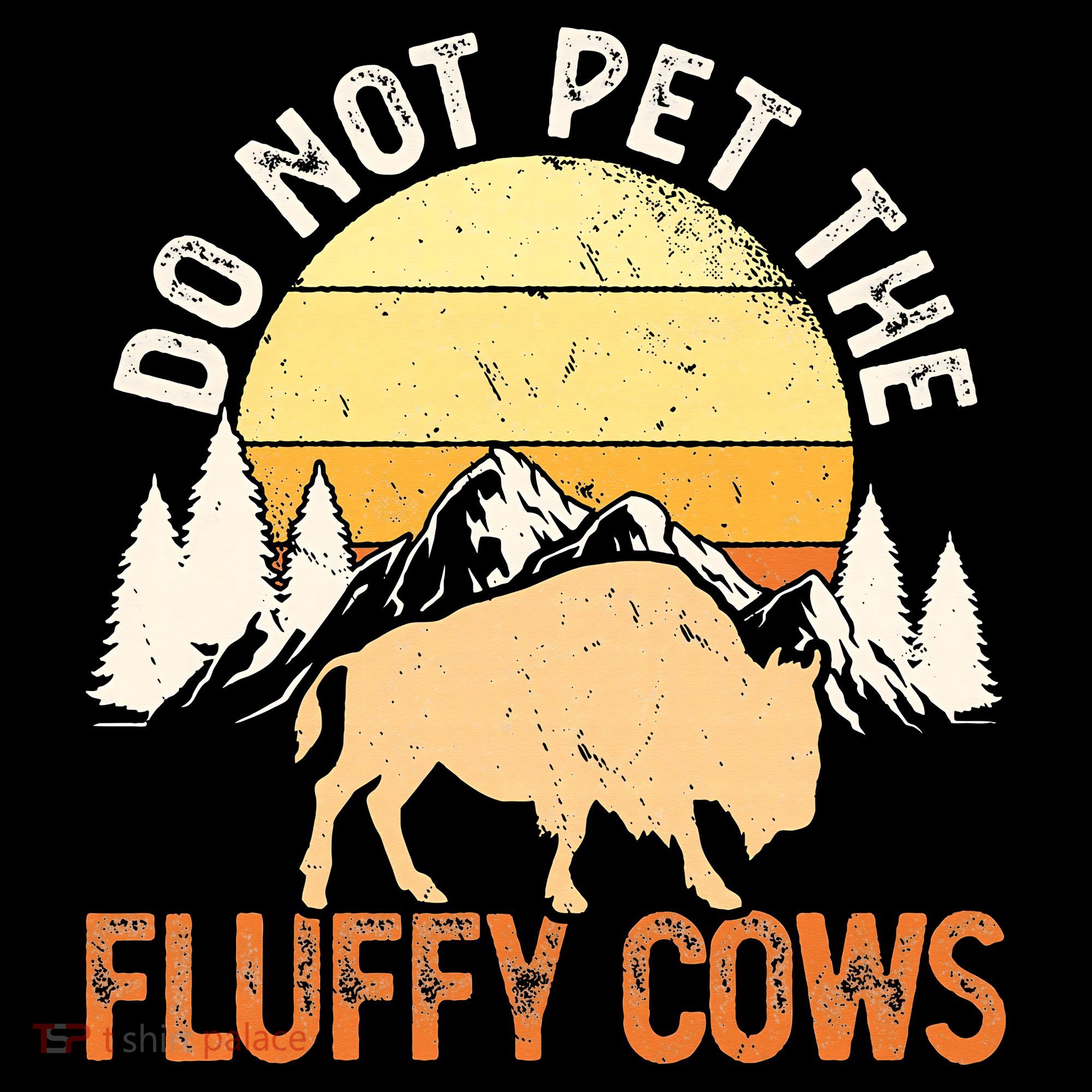 Buffalo Funny Bison Do Not Pet The Fluffy Cows Women's Hoodie