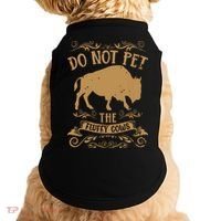 Buffalo Funny Bison Do Not Pet The Fluffy Cows Doggie Tank thumb 0