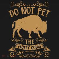 Buffalo Funny Bison Do Not Pet The Fluffy Cows Doggie Tank thumb 4