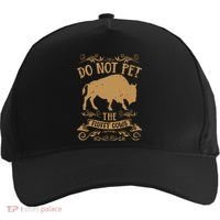Buffalo Funny Bison Do Not Pet The Fluffy Cows Five-Panel Snapback Cap thumb 0