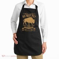 Buffalo Funny Bison Do Not Pet The Fluffy Cows Apron thumb 2