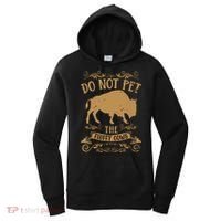 Buffalo Funny Bison Do Not Pet The Fluffy Cows Women's Hoodie thumb 0