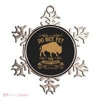 Buffalo Funny Bison Do Not Pet The Fluffy Cows Ornament thumb 0