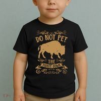 Buffalo Funny Bison Do Not Pet The Fluffy Cows Toddler T-Shirt thumb 2