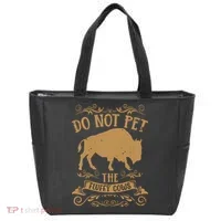 Buffalo Funny Bison Do Not Pet The Fluffy Cows Tote Bag thumb 0