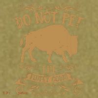 Buffalo Funny Bison Do Not Pet The Fluffy Cows Garment-Dyed Women's Muscle Tee thumb 6