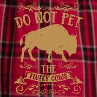 Buffalo Funny Bison Do Not Pet The Fluffy Cows Women's Flannel Plaid Pajama Pants thumb 2