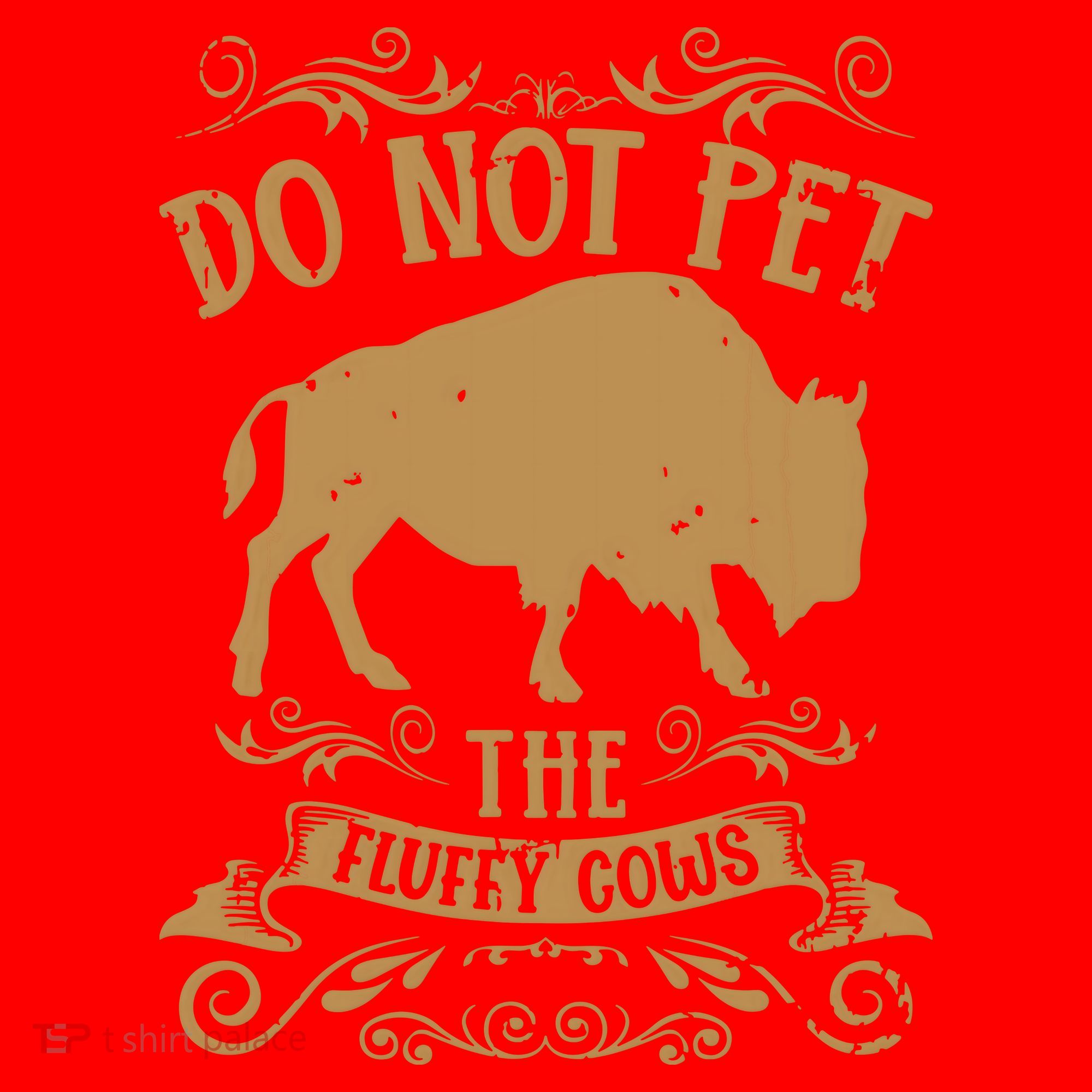 Buffalo Funny Bison Do Not Pet The Fluffy Cows Santa Hat