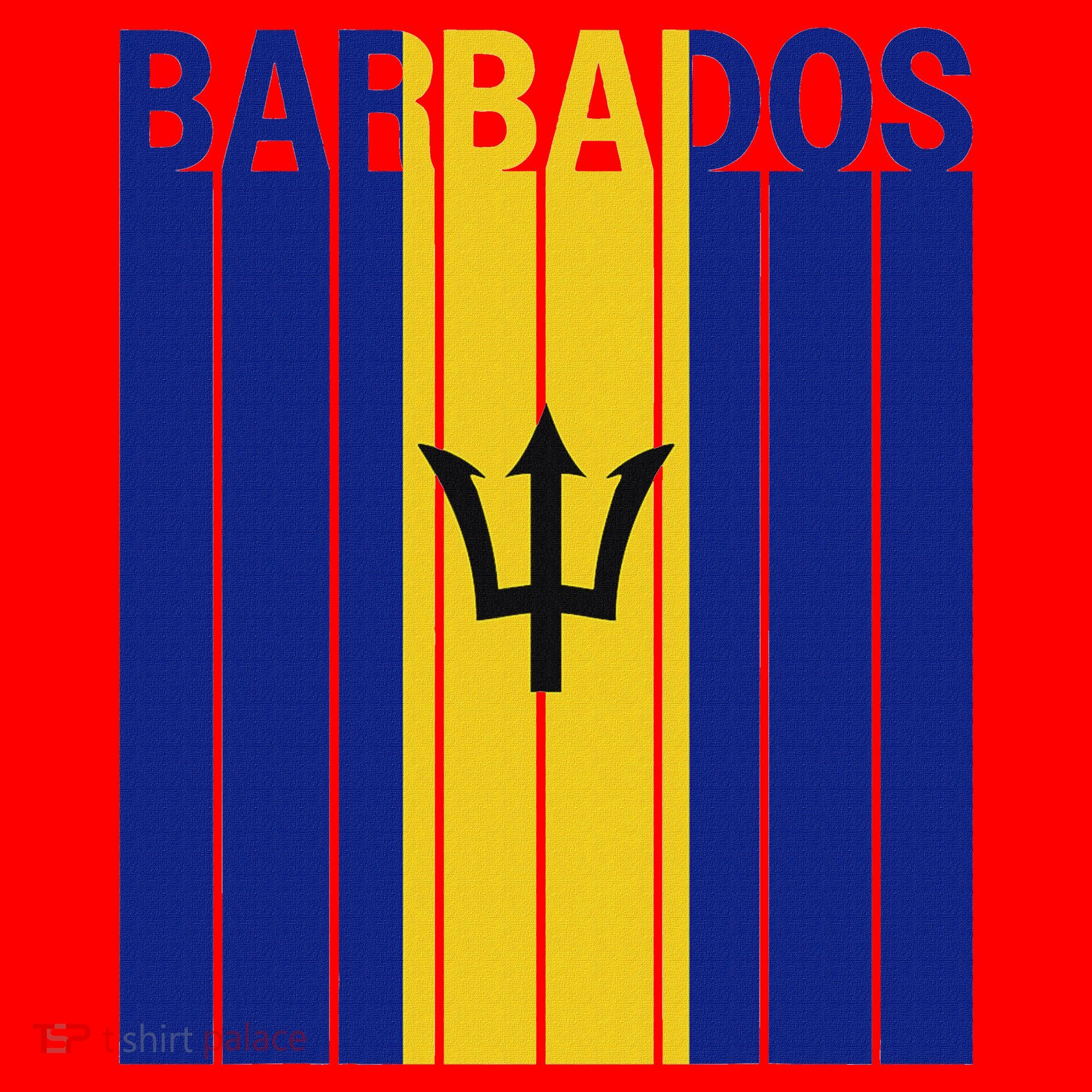 Barbados Flag Santa Hat