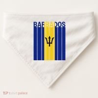 Barbados Flag USA-Made Doggie Bandana thumb 0