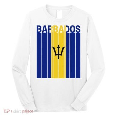 Barbados Flag Long Sleeve Shirt