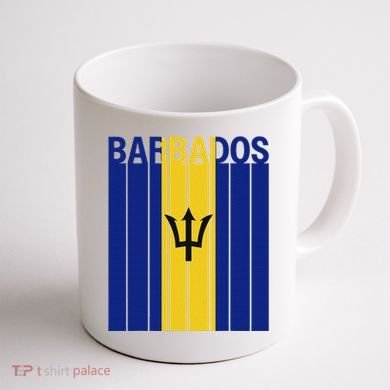 Barbados Flag Coffee Mug back