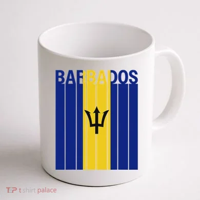 Barbados Flag Coffee Mug back