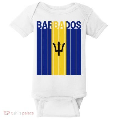 Barbados Flag Baby Bodysuit