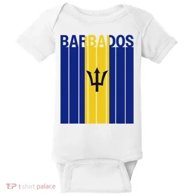 Barbados Flag Baby Bodysuit