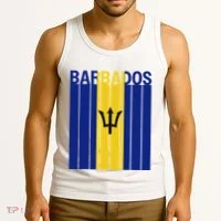 Barbados Flag Tank Top thumb 3