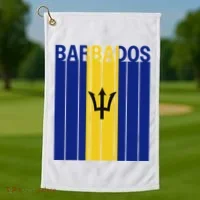 Barbados Flag Golf Towel thumb 1