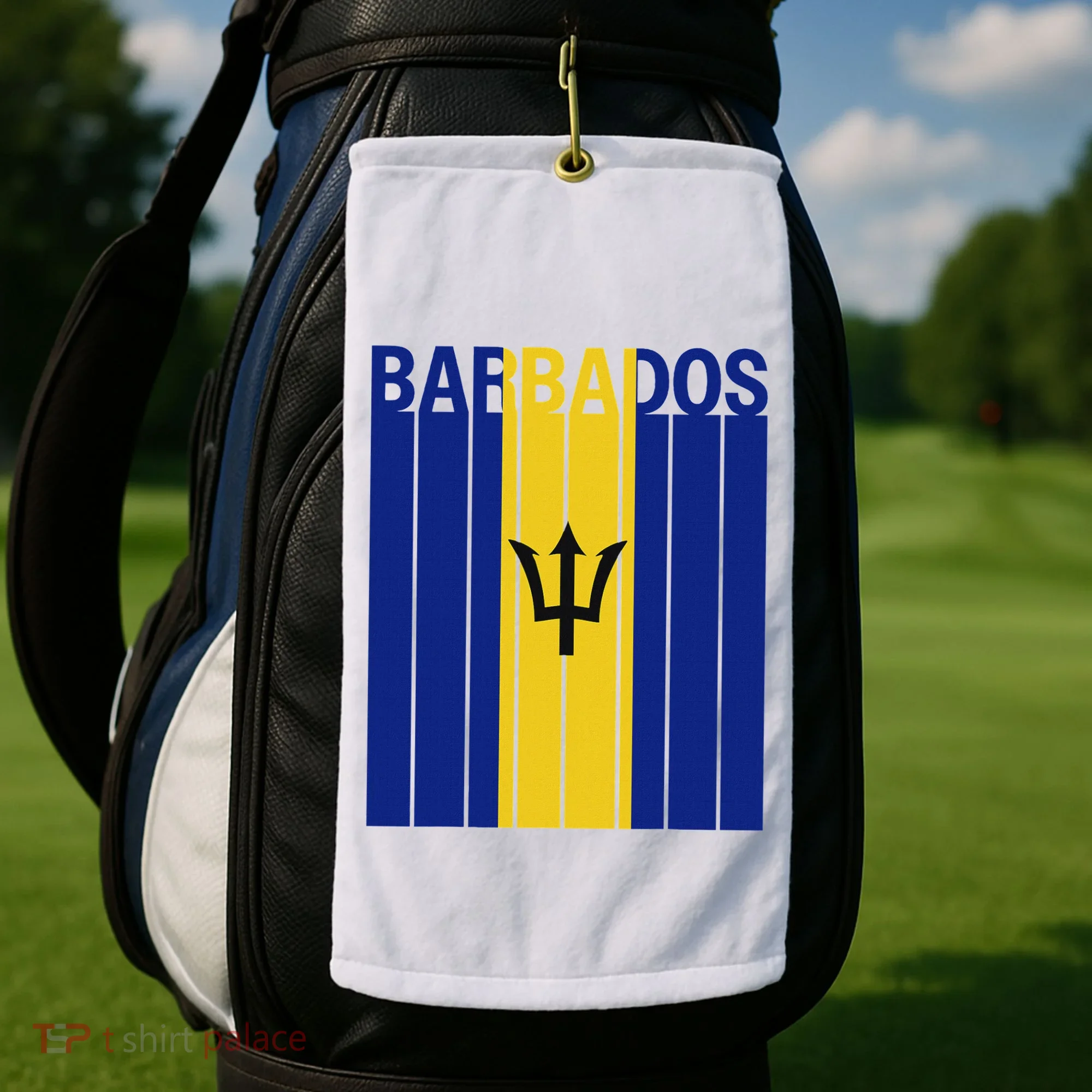 Barbados Flag Golf Towel