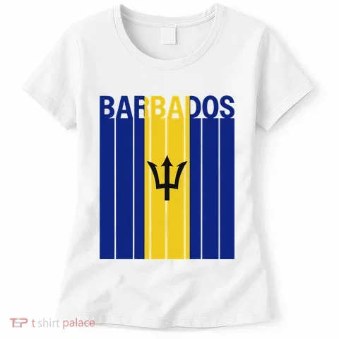 Barbados Flag Women's T-Shirt in the selected color