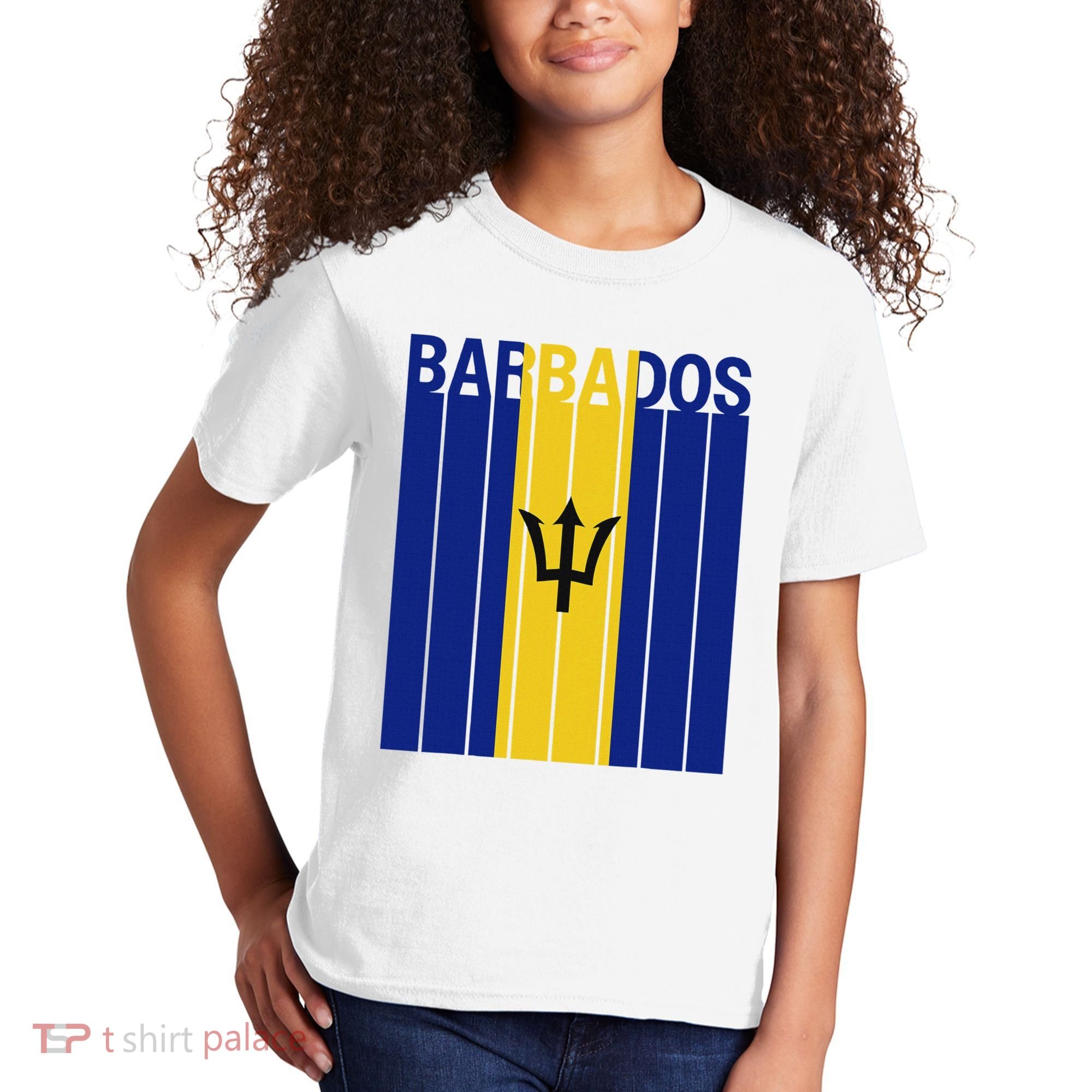 Barbados Flag Kids T-Shirt
