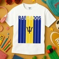 Barbados Flag Kids T-Shirt thumb 3