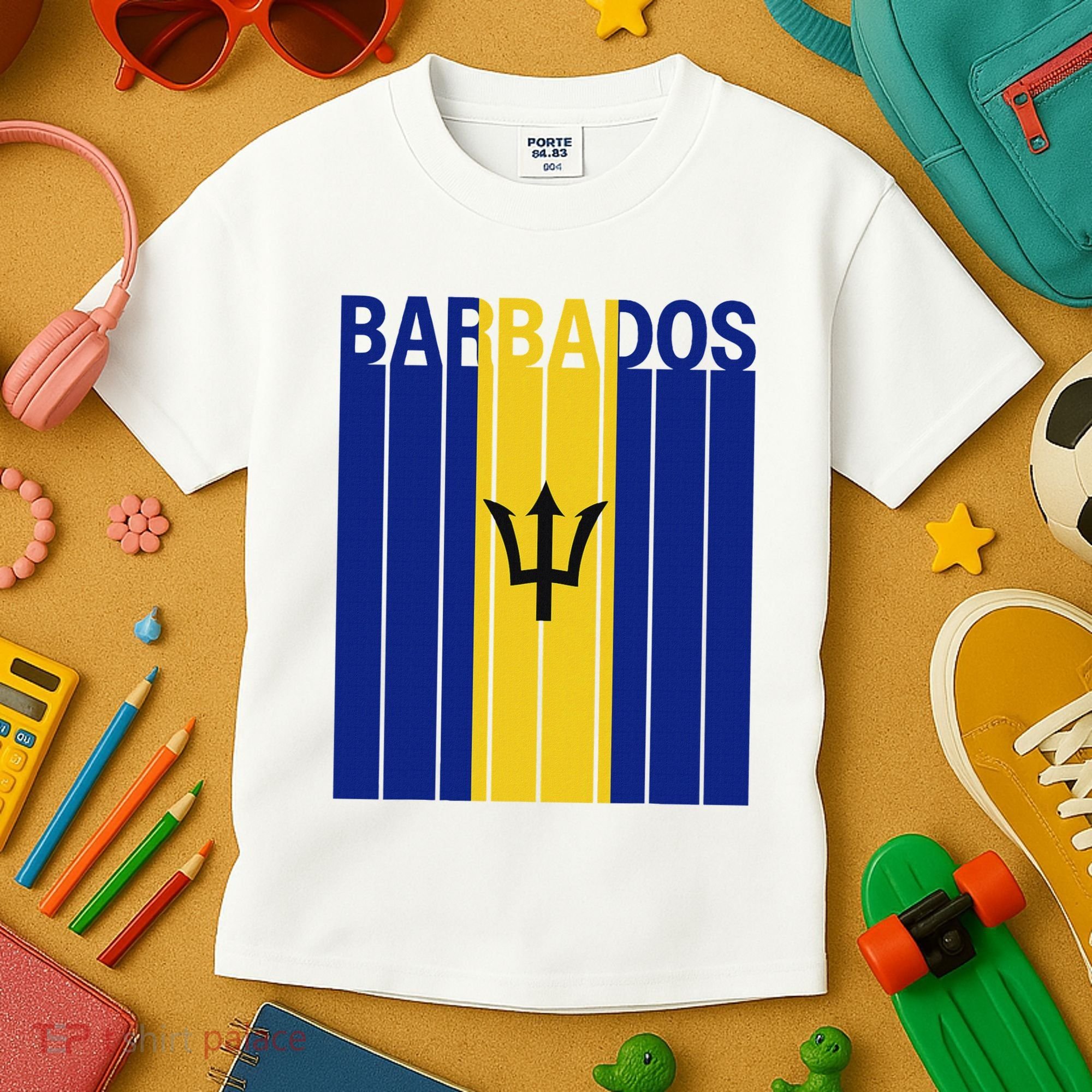 Barbados Flag Kids T-Shirt