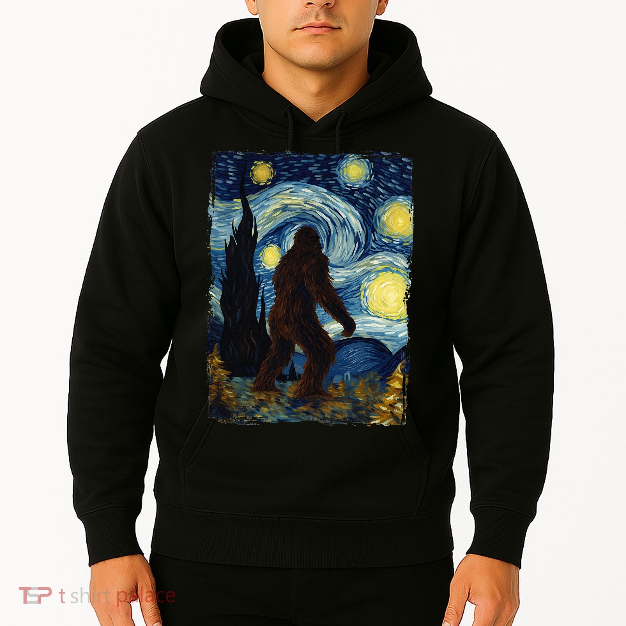 Bigfoot For  Bigfoot Starry Night Van Gogh Hoodie