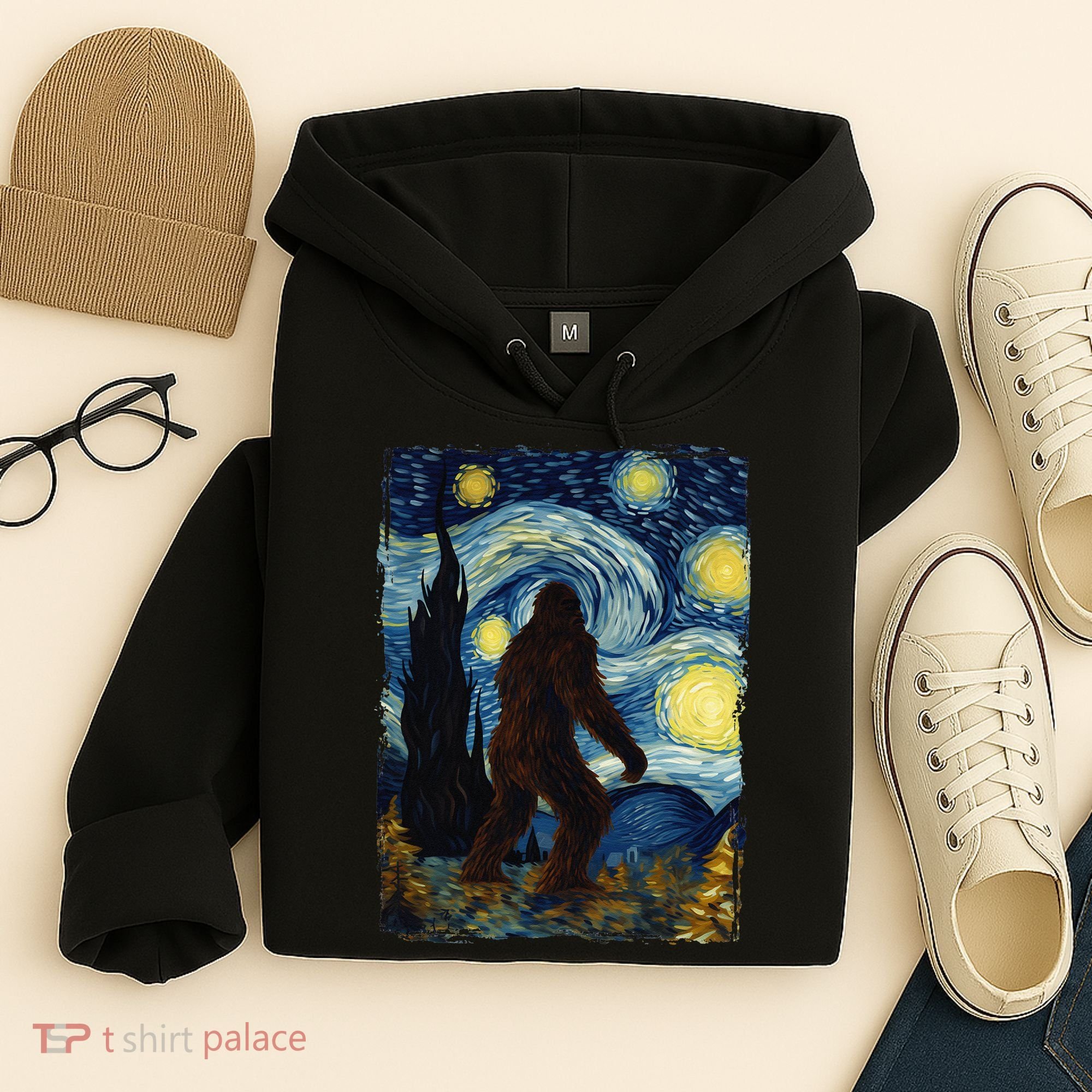 Bigfoot For  Bigfoot Starry Night Van Gogh Hoodie