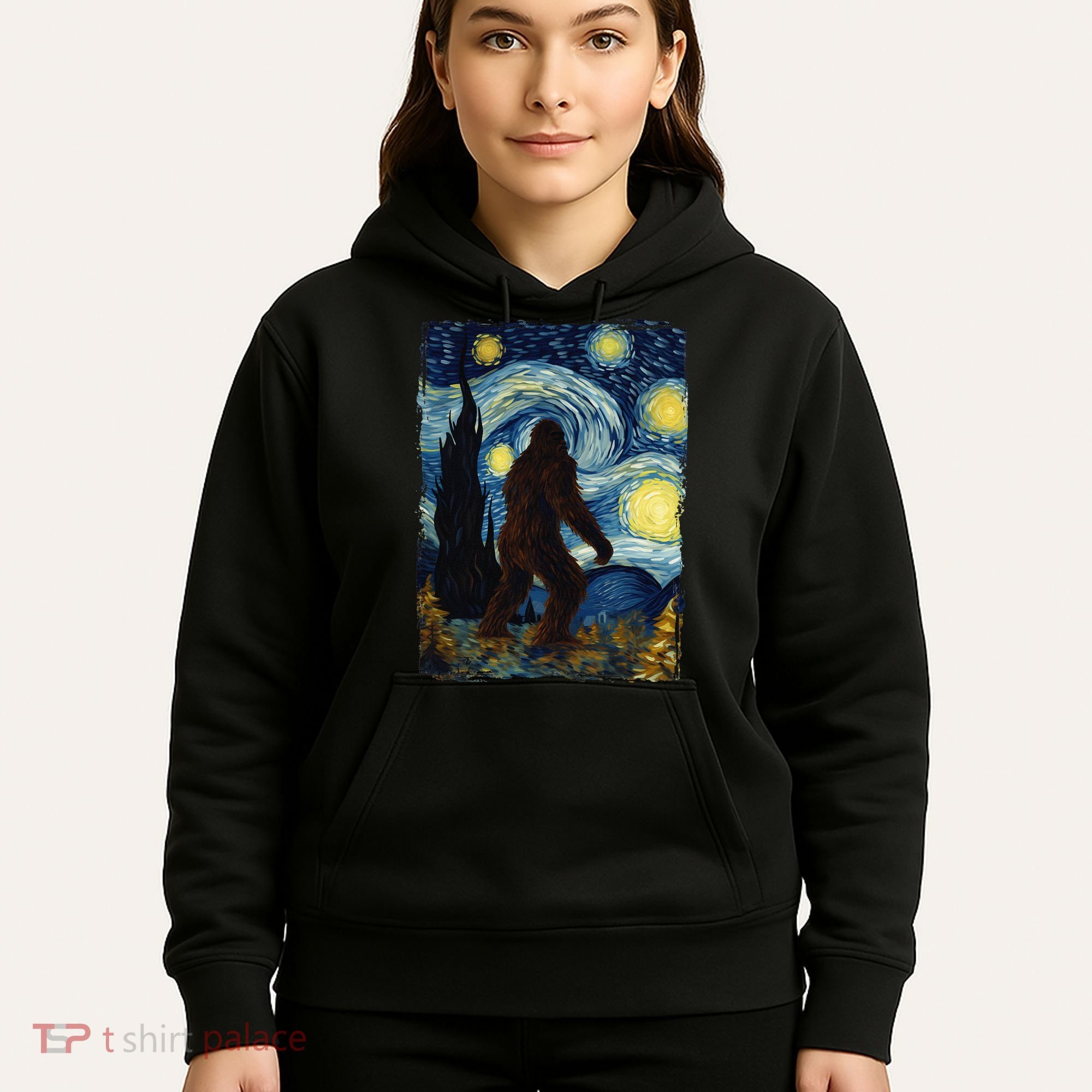 Bigfoot For  Bigfoot Starry Night Van Gogh Hoodie