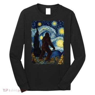 Bigfoot For  Bigfoot Starry Night Van Gogh Long Sleeve Shirt