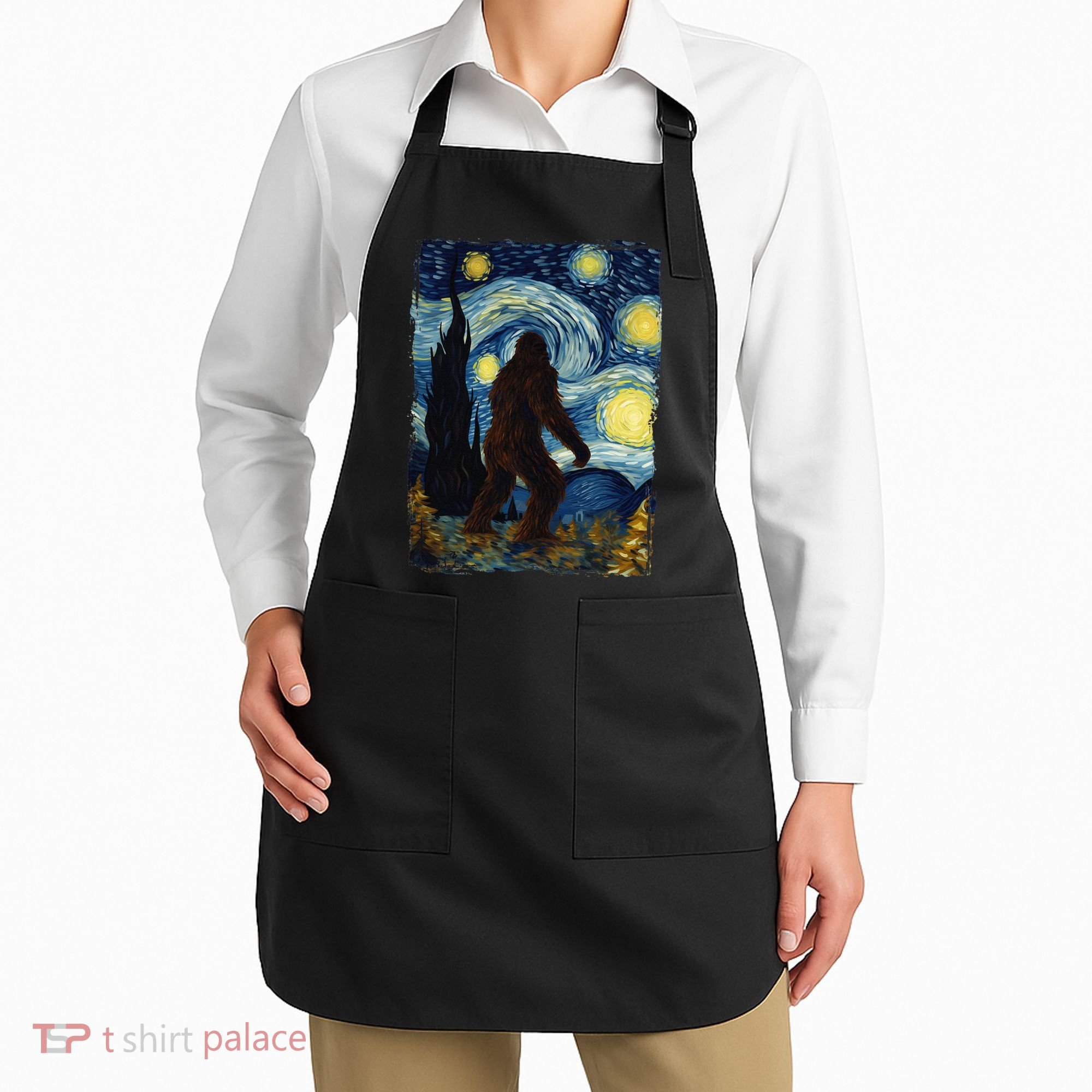 Bigfoot For  Bigfoot Starry Night Van Gogh Apron